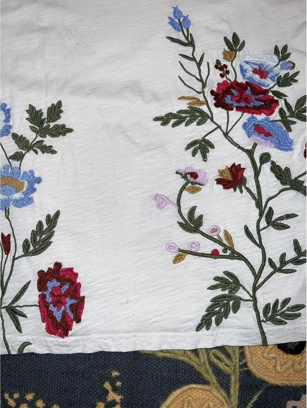Anthropologie floral Embroidered top S.Medium - Picture 7 of 7